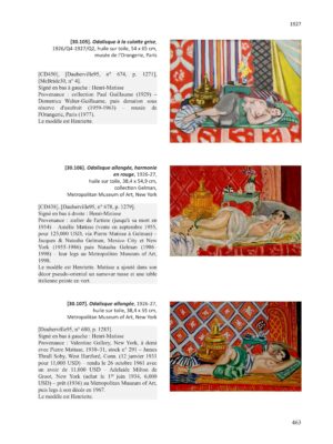 Henri Matisse – catalogue de l'œuvre peint – Image 12