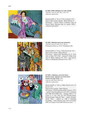 Henri Matisse – catalogue de l'œuvre peint – Image 14